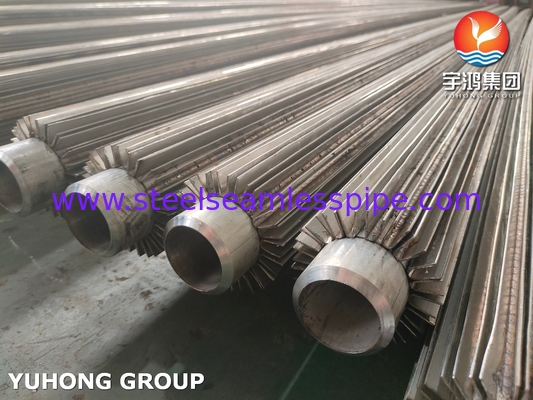 Thép không gỉ 316L Longitudinal Fined Tube Bộ trao đổi nhiệt U Channel Fin Tube