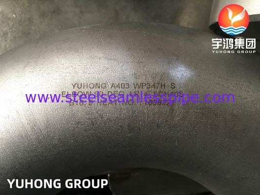 Thép không gỉ A403 WP347H-S 90 độ LR khuỷu tay Butt Weld Fitting B16.9 Cho kết nối đường ống