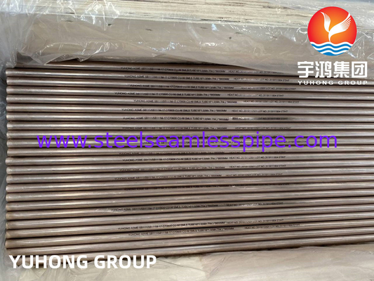ống không liền mạch đồng hợp kim ASTM B111 C68700 C70600 C44300 C1200 cho hệ thống sưởi ấm bộ trao đổi nhiệt máy ngưng tụ không khí mát