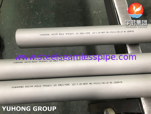 ASTM A312 316Ti ống thép không gỉ tường dày Khả năng chống ăn mòn mạnh