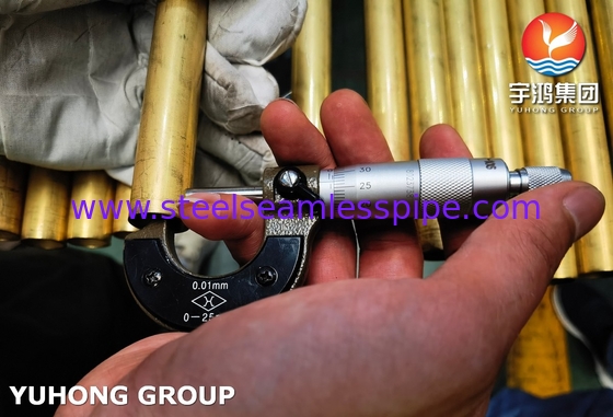 ASTM B111 UNS C68700 ống đồng nhôm CuZn20Al2 ống trao đổi nhiệt