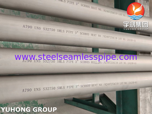 Đường ống không may 2507 Duplex, ASTM A790 S32750 Đường ống thép không gỉ Super Duplex