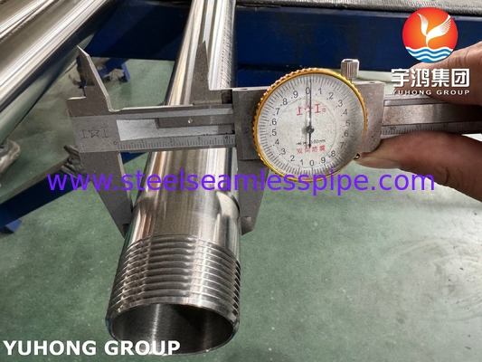 ASTM A270 ống vệ sinh TP304 ống thép không gỉ không may với đầu sợi NPT