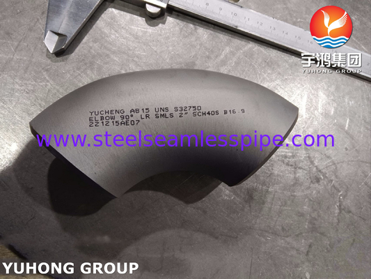 ASTM A815 UNS S32750 Thiết bị Stainless Steel Super Duplex 90 độ LR Cúp tay