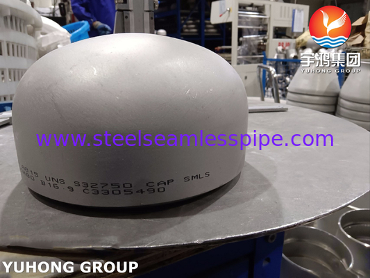 Nắp thép siêu song công ASTM A815 SAF2507 / UNS S32750 B16.9 BW Lắp ống