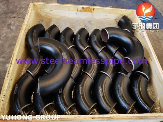 ASTM A234 WP22 CL1 / CL3 Đồng hợp kim thép phù hợp Buttweld 180 ° Cổ tay Màu đen