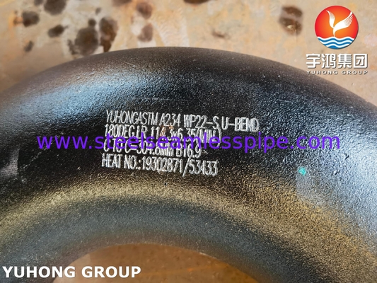Bộ lắp ống thép hợp kim ASTM A234 WP22 180° LR U BEND