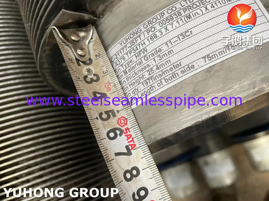 TP347H Thép không gỉ ống vây liền mạch loại HFW cho máy sưởi đốt