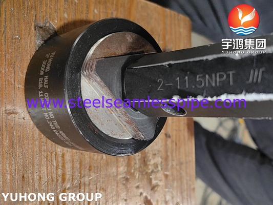 Thép không gỉ đúc phụ kiện ASME SA105 B16.11 3000 NPT Half Coupling với tiêu chuẩn B16.11