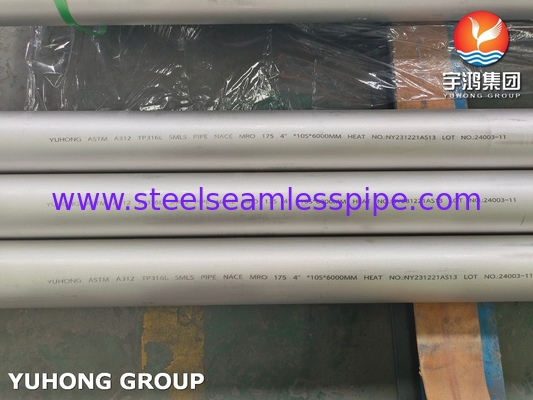 ASTM A312 TP316L Bơm không may thép không may được ướp và ủ cho ứng dụng lọc dầu khí dầu khí hóa dầu