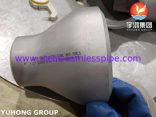ASTM A815 UNS S32750 Thiết bị thép siêu képlex B16.9 BW Reducer tập trung
