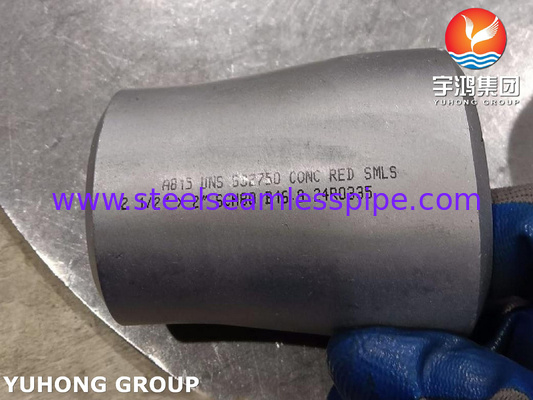 ASTM A815 UNS S32750 Thiết bị thép siêu képlex B16.9 BW Reducer tập trung