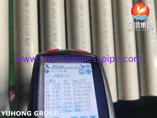 Các ống không may ASTM A213 TP347 cho môi trường nhiệt độ cao
