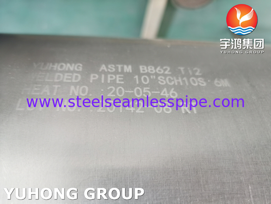 ASTM B862 Ti2 kim loại hợp kim titan ống hàn cho chế biến hóa học