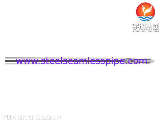 ISO9626 ống kim tiêm bằng thép không gỉ, mũi cong, kim hạ da y tế