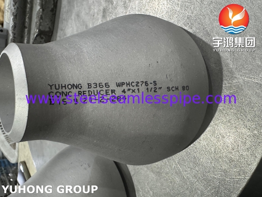 ASTM B366 WPHC276 N10276 Đồng hợp kim thép phù hợp giảm tập trung B16.9