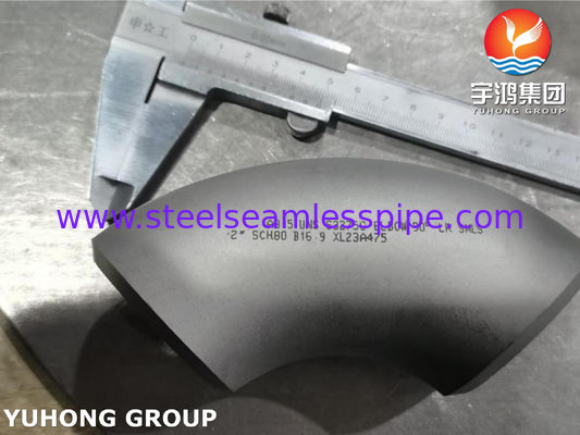 ASTM A815 S32750 Duplex thép không gỉ gắn khuỷu tay 90 độ bán kính dài