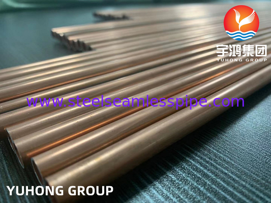 10 * 0.7MM Vàng phủ ống Bundy, Vàng đúc ống thép kép tường thấp carbon cho phụ tùng ô tô
