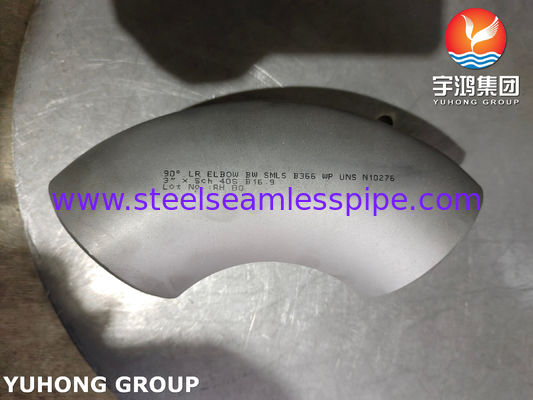 ASTM B366 UNS N10276 / Hastelloy C276 Khuỷu tay bằng thép Hastelloy Lắp mông