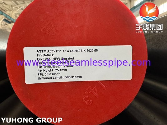 ASTM A335 P11 cao tần số hàn xoắn ốc Fin Tube Serrated Fin Tube