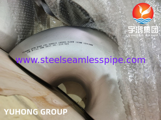 ASTM B366 UNS N08810 INCOLOY 800H Niken hợp kim FITTING 180 ° Khuỷu tay B16.9