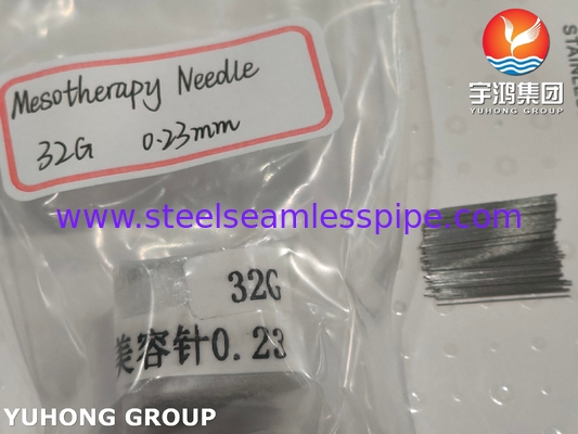 32G Thép không gỉ ống kim mesotherapy cho phẫu thuật thẩm mỹ, mũi kim ba vòng