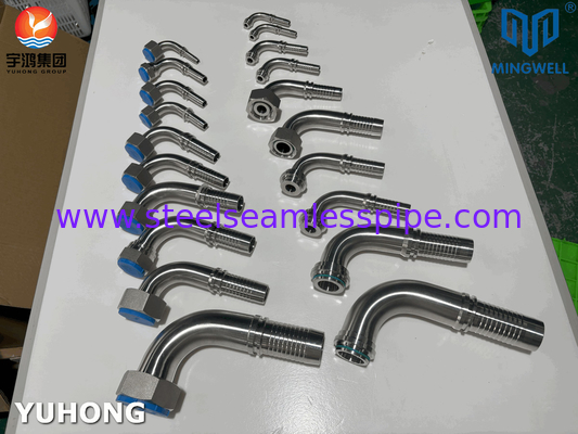 316L ống thủy lực thép không gỉ gắn 90° khuỷu tay