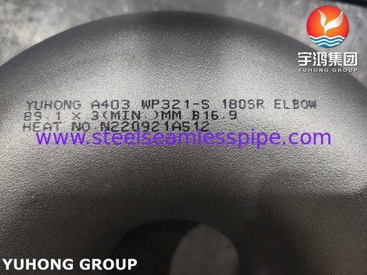 180° SR Chiếc móc thép không gỉ khuỷu tay ASTM A403 B16.9 Đối với hệ thống đường ống