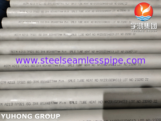 ASTM A213 / ASME SA213 TP321 ống trao đổi nhiệt liền mạch thép không gỉ