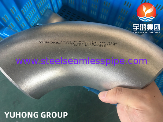 Các phụ kiện thép không gỉ ASTM A403 WPS31254-S 90°LR 45°LR ELBOW B16.9