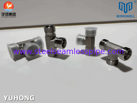 Thép không gỉ Adapter Tees NPT G PT SS316L Hydraulic Forming