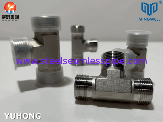 Thép không gỉ Adapter Tees NPT G PT SS316L Hydraulic Forming