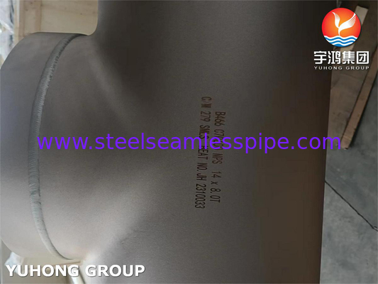 ASTM B466 C70600 Vàng Nickel hợp kim ống gắn, Buttweld CuNi 90/10 Equal Tee