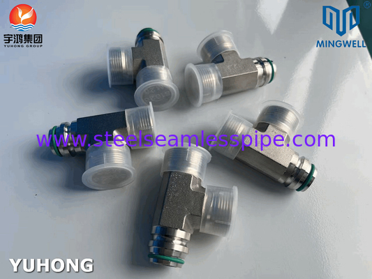 Thép không gỉ Adapter Tees NPT G PT SS316L Hydraulic Forming