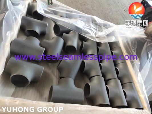 ASTM A234 WP11 Equal Tee, Carbon Steel Butt-Weld Fitting, Black Paint Rust Proof Surface