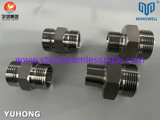 316L Hydraulic Straight Adapter gắn thép không gỉ