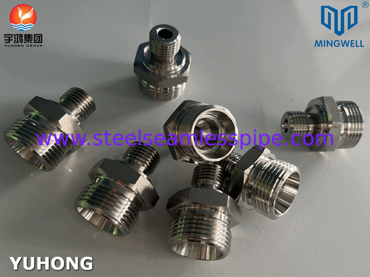316L Hydraulic Straight Adapter gắn thép không gỉ