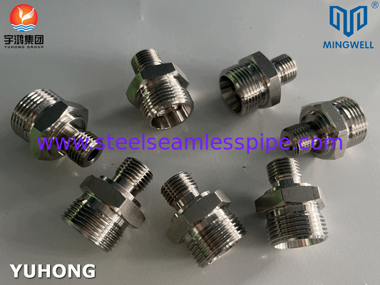316L Hydraulic Straight Adapter gắn thép không gỉ