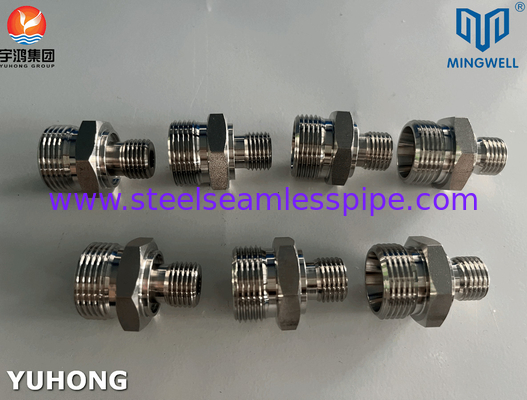 316L Hydraulic Straight Adapter gắn thép không gỉ