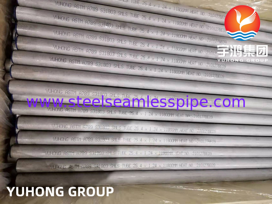 ASTM A789 UNS S31803 SAF2205 Bụi không may bằng thép kép trong môi trường hung hăng