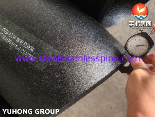 Cút thép carbon ASTM A234 WPB, 45 độ, bán kính dài, nối bích B16.9