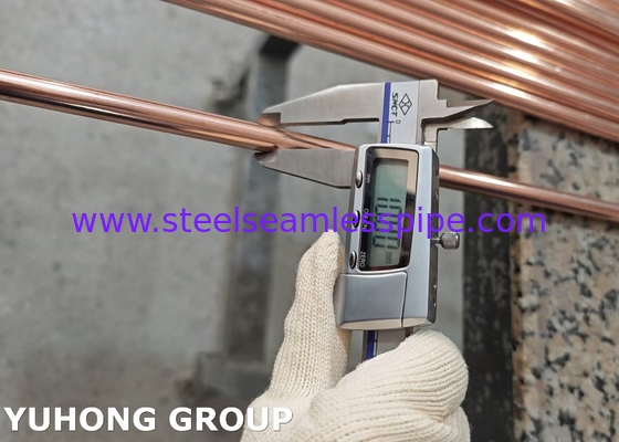 10 * 0.7MM Vàng phủ ống Bundy, Vàng đúc ống thép kép tường thấp carbon cho phụ tùng ô tô