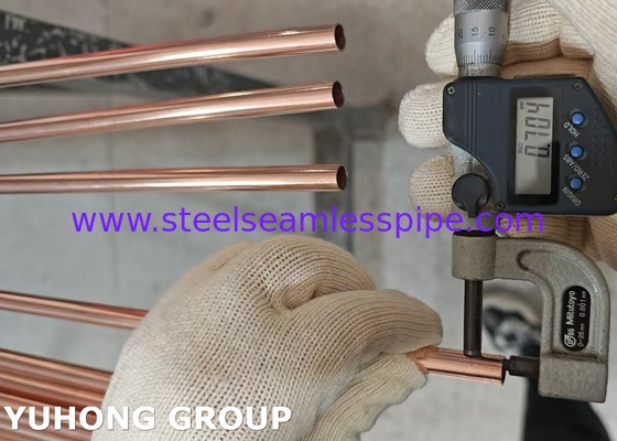 10 * 0.7MM Vàng phủ ống Bundy, Vàng đúc ống thép kép tường thấp carbon cho phụ tùng ô tô