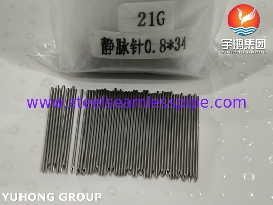 ISO9626 SUS304 21G Thép không gỉ y tế ống tiêm kim tĩnh mạch Ba điểm