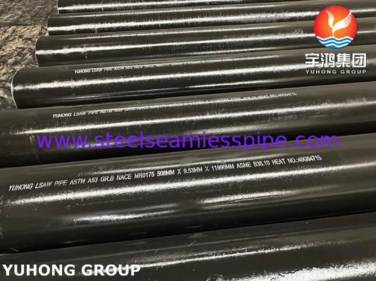 ASTM A53 / ASME SA53 lớp B LSAW ống hàn thép cacbon NACE cho đường ống công nghiệp