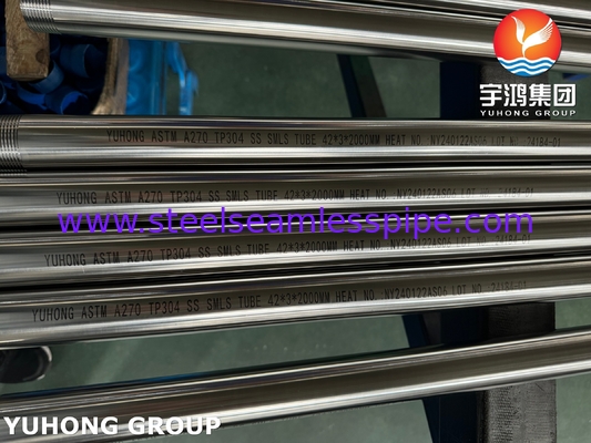 ASTM A270 TP304 Bụi không may thép không gỉ vệ sinh cho dược phẩm thực phẩm