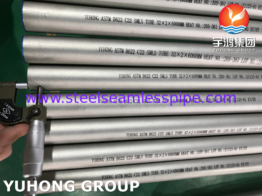 Vòng ống liền mạch hợp kim niken ASTM B622 Hastelloy C22 UNS N06022 Đối với tàu lò phản ứng