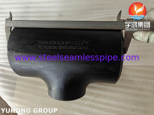 ASTM A234 WP11 Sắt kim loại hợp kim thép ống liền mạch gắn kết Buttwelded cho ngành công nghiệp hóa học B16.9