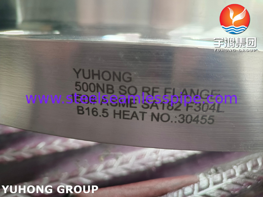 Mặt bích trượt thép không gỉ SA182 F304L, mặt bích kết nối RF FF cho dịch vụ nhiệt độ cao