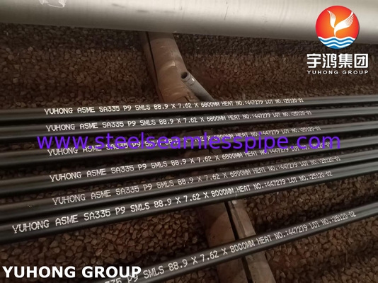 ASTM A335 / ASME SA335 P9 Sản phẩm thép hợp kim ống liền mạch màu đen sơn kết thúc